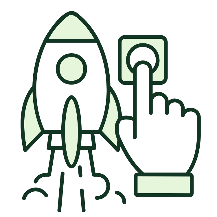 rocket launching icon