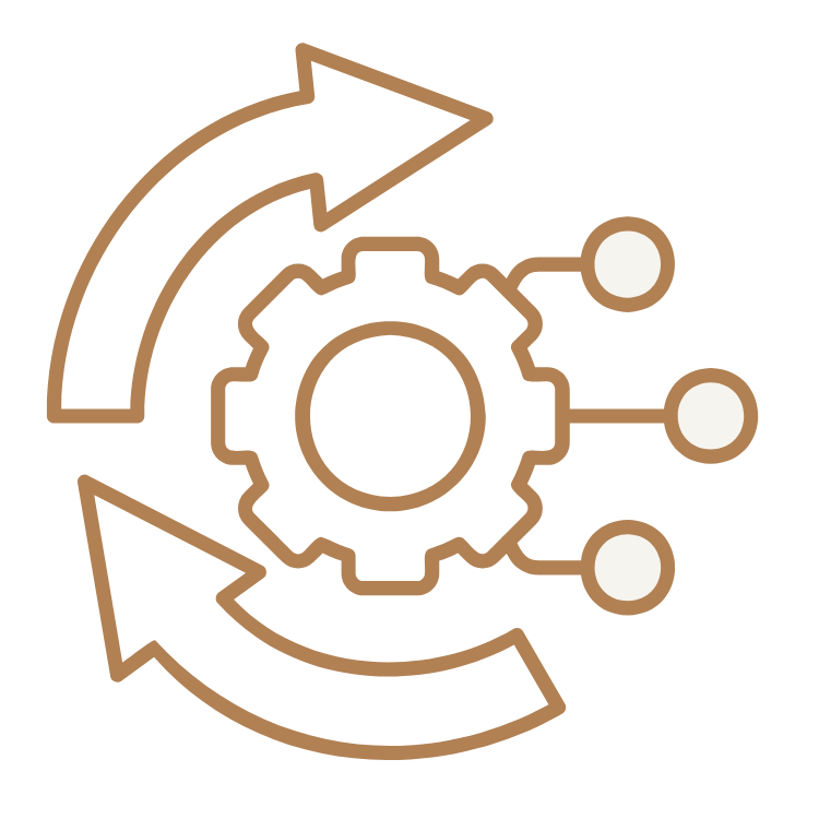 arrows around gear icon