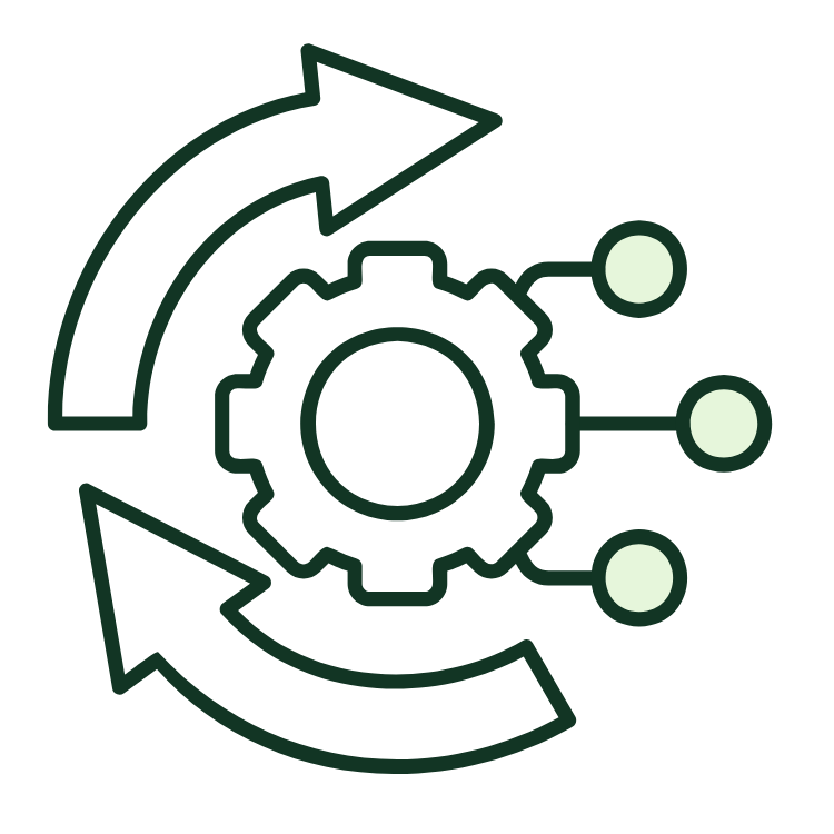 arrows around gear icon